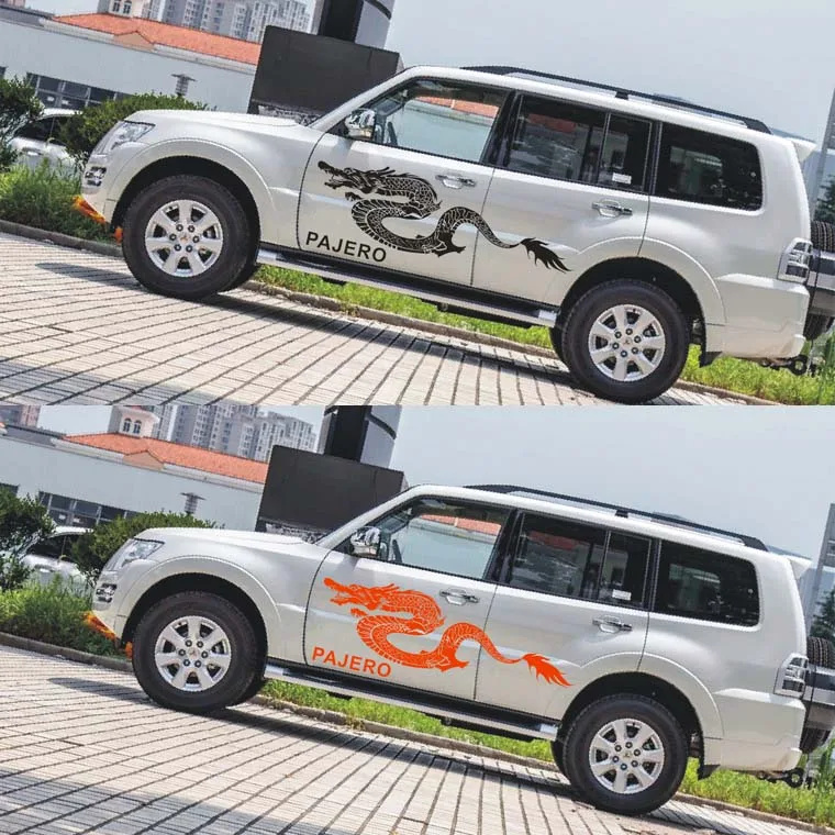 

Car stickers FOR Mitsubishi Pajero v73v93 v97 body personality decorative decals Chinese dragon car stickers