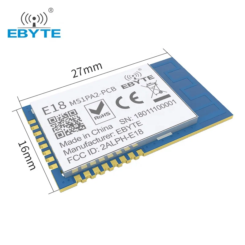 E18-MS1PA2-PCB Zigbee IO CC2530 PA 2.4Ghz 100mW PCB Antenna IoT Uhf Wireless Transceiver Transmitter and Receiver RF Module