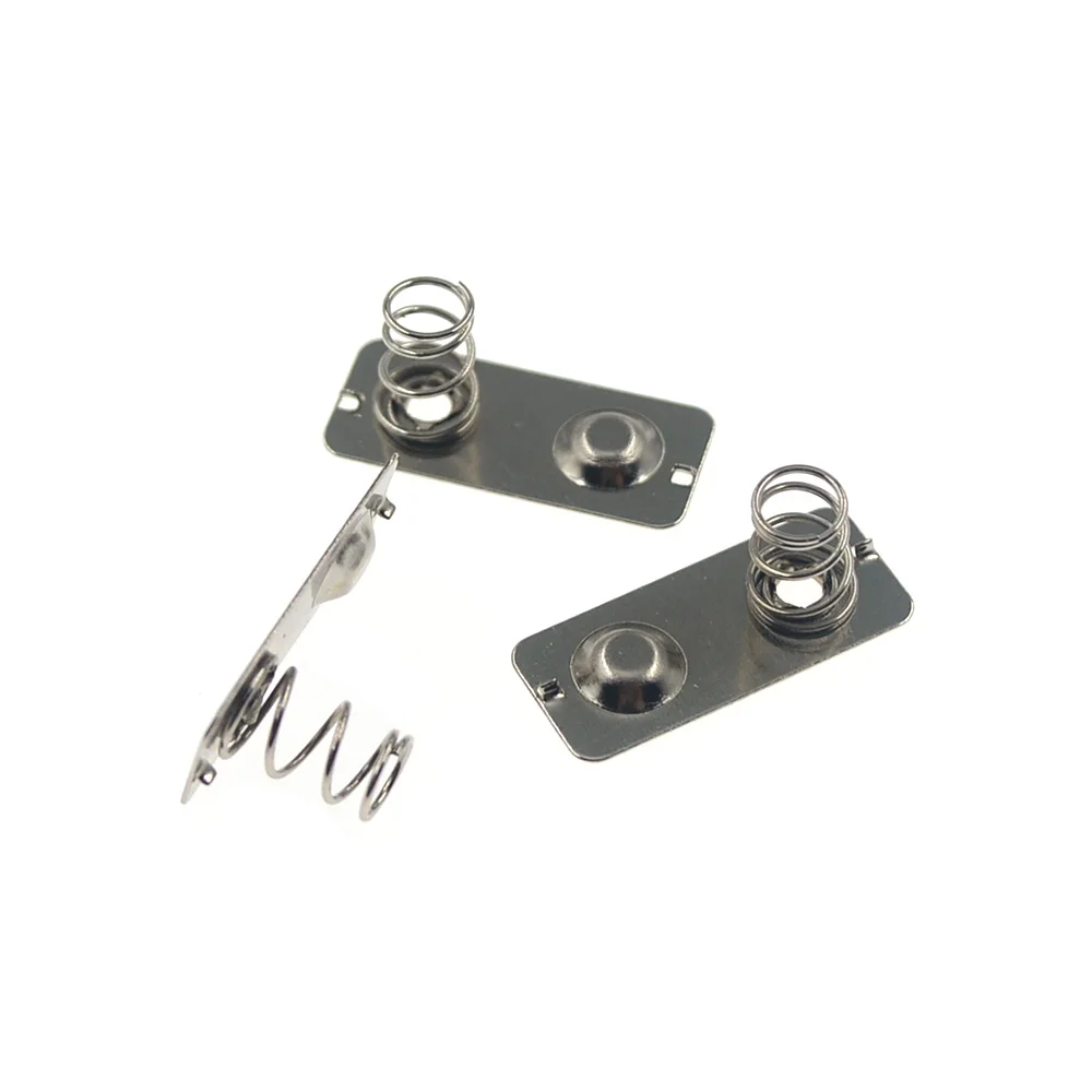 10pcs/ 21x9mm Replacement Metal Batteries Spring Contact Plate Silver For AA AAA Battery case