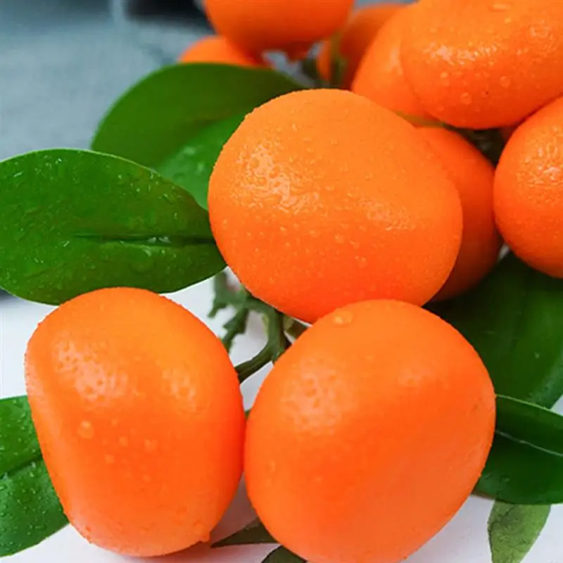 3 Branches Faux Fruit Lifelike Simulation Tangerine Decorative Foam Fruit Photography Prop Home Decor