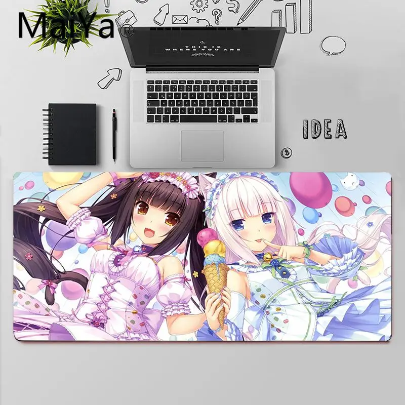 Maiya Chocola Nekopara Japan anime girl Rubber Mouse Durable Desktop Mousepad Free Shipping Large Mouse Pad Keyboards Mat