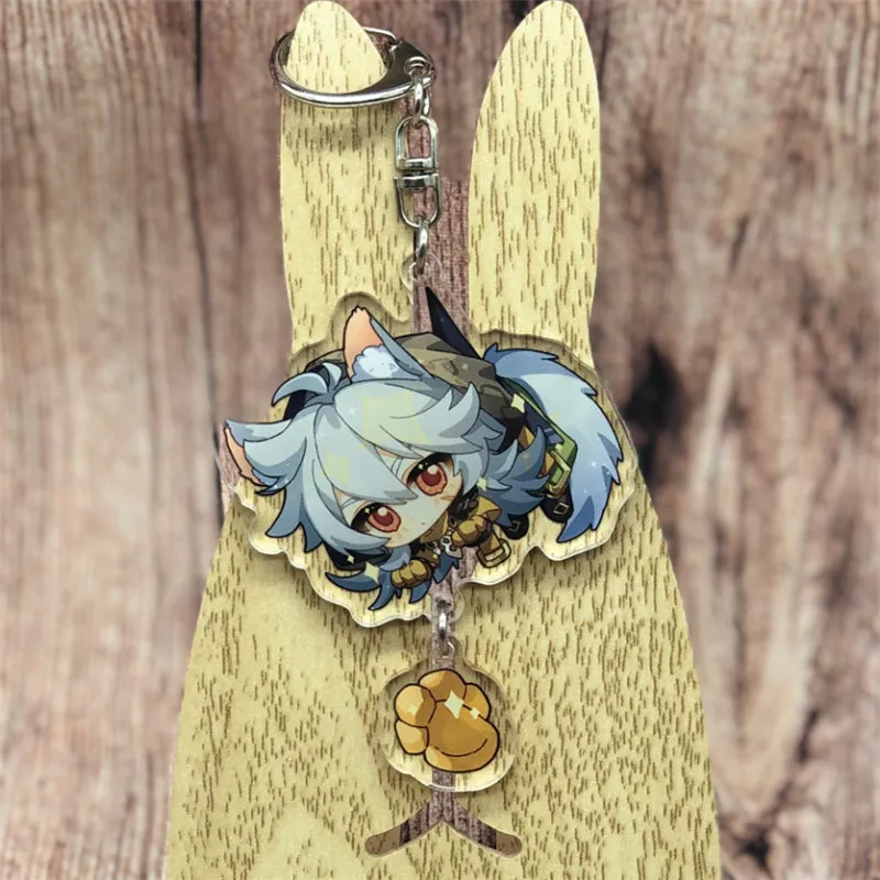 Porte-clés Genshin Impact Razor, badge de jeu Anime, accessoires de cosplay, clé JOCartoon, pendentif pour sac à dos