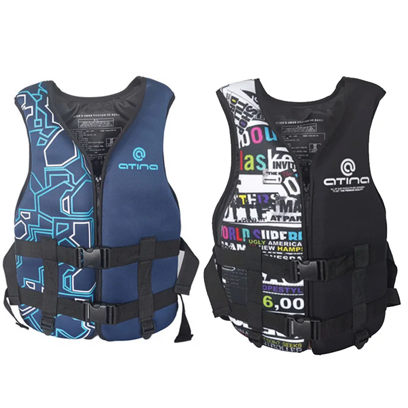 ネオプレンライフベスト男性女性のライフジャケットの浮力ライフジャケット釣りサーフィン水泳ボート漂流フローティング服