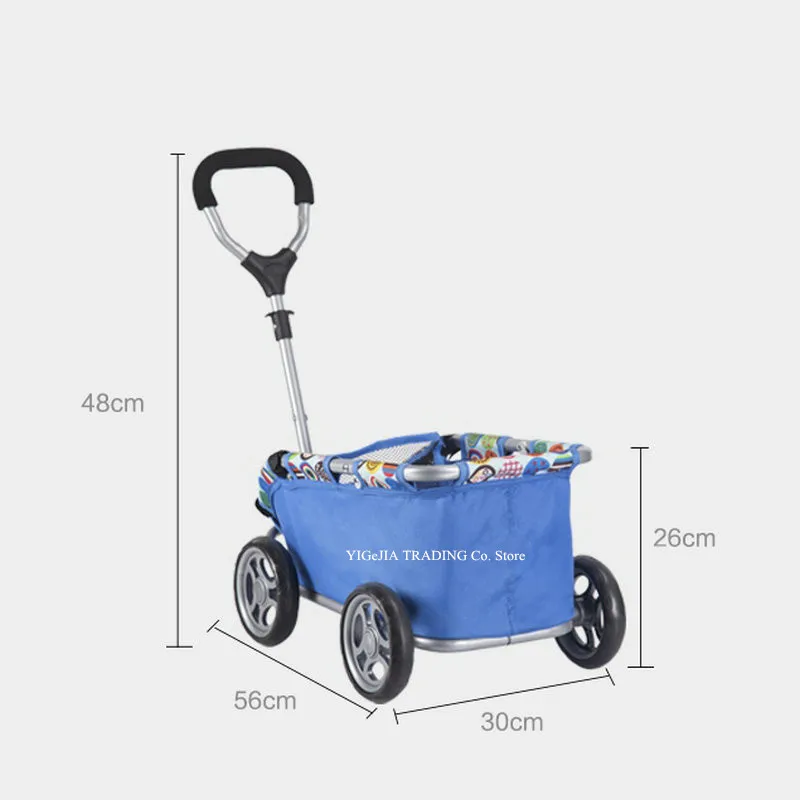 Vier-Rädern Kinder Spielzeug Trolley, Leichte 2,2 KG Kleine Warenkorb Für Über 3 Altersgruppen Kinder, baby Push-Pull Wagen