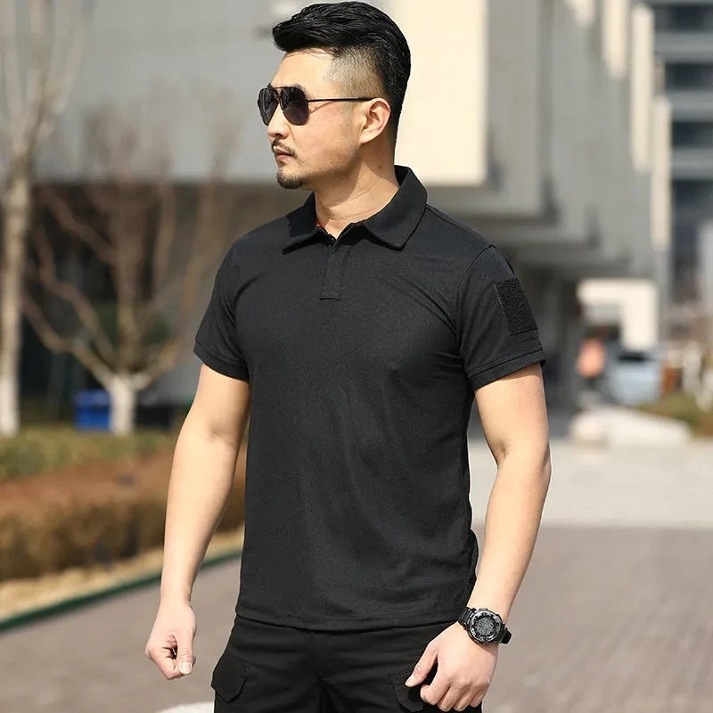 Mege Brand Tactical Shirt Short SleeveMen\'s  Polo T shirt Outdoor Fast Dry Breathable Shirt Military Army Combat Clothing