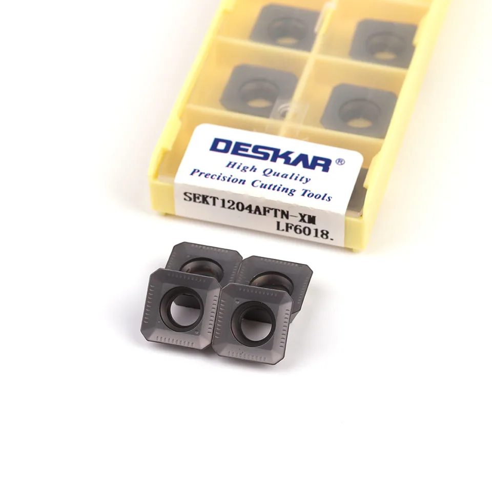 Imagem -02 - Deskar Sekt1204 Aftn xm Lf6018 Lda Torno de Fresagem Inserção Carboneto Lâmina Usinagem Cnc Fresagem Torneamento Ferramentas Sekt 1204 Inserção