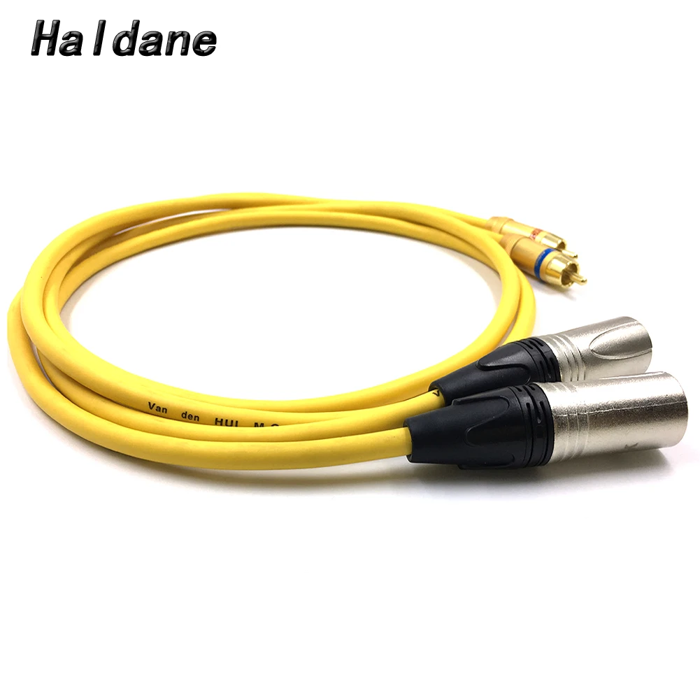 

Haldane Pair DIY-MCA RCA to XLR Balacned Audio Cable 2RCA Male to 2XLR Male Interconnect Cable with VDH Van Den Hul 102 MK III