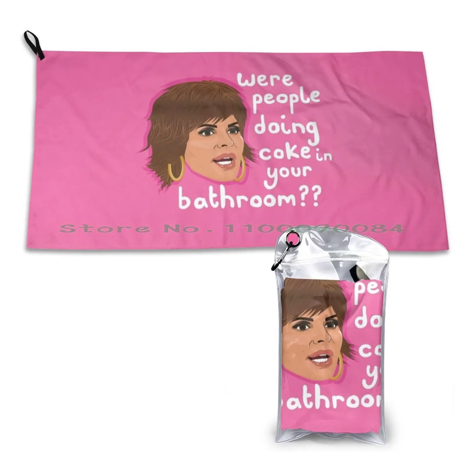 Lisa Rinna-Were People Doing Coke In Your Bathroom ? Quick Dry Towel Gym Sports Bath Portable Lisa Rinna Bravo Rhobh Beverly