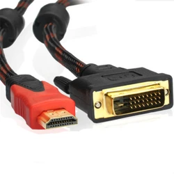 1.5M 5FT DVI-D Male To HDMI-compatible Cable High Speed HDMI-compatible DVI Digital Audio Cable for PC TV Laptop