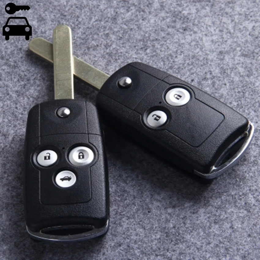 

433MHZ with ID46 chip for Honda Civic Accord CRV C-RV Modified Remote Key 2/3 Buttons Car Modified Folding Flip Remote Key FOB