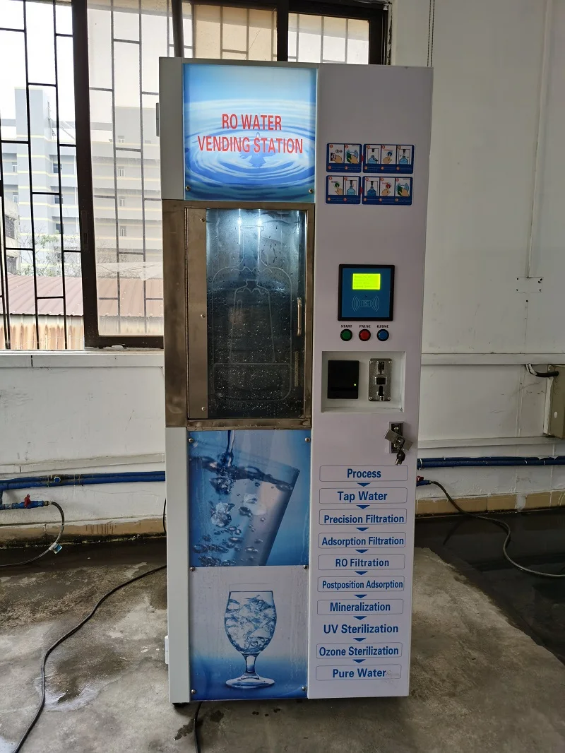 Commercial 800GPD Pure Water Vending Machine for Drinking Water with IC Card Bill and Remote Monitoring