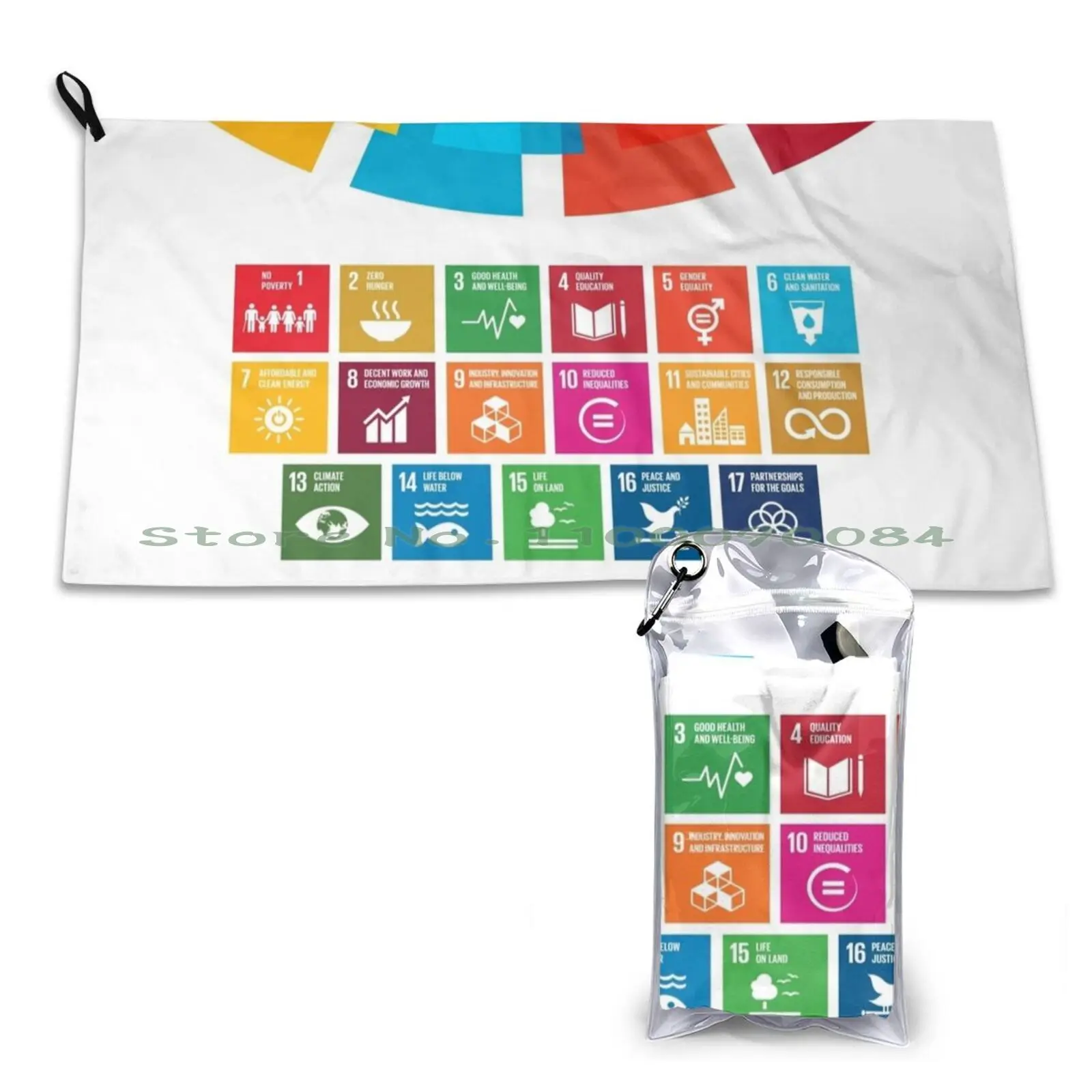 

Un Global Goals | Sustainable Development Goals 2030 Colorful Quick Dry Towel Gym Sports Bath Portable Globalgoals Sdgs