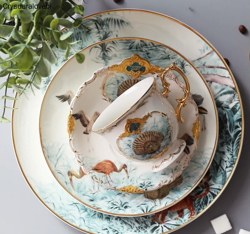 Ceramic Tableware Chinese Skeletal Animal Dessert Fruit Plate Home Porcelain Decoration