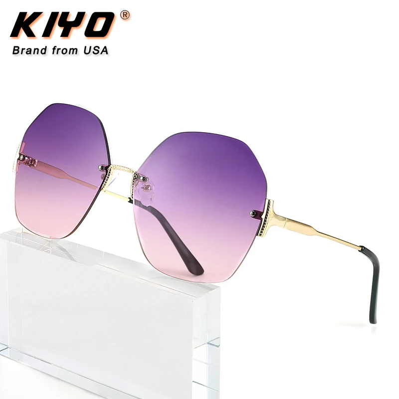 

KIYO Brand 2020 New Women Polygonal Sunglasses Metal Classic Sun Glasses High Quality UV400 Driving Eyewear 8978