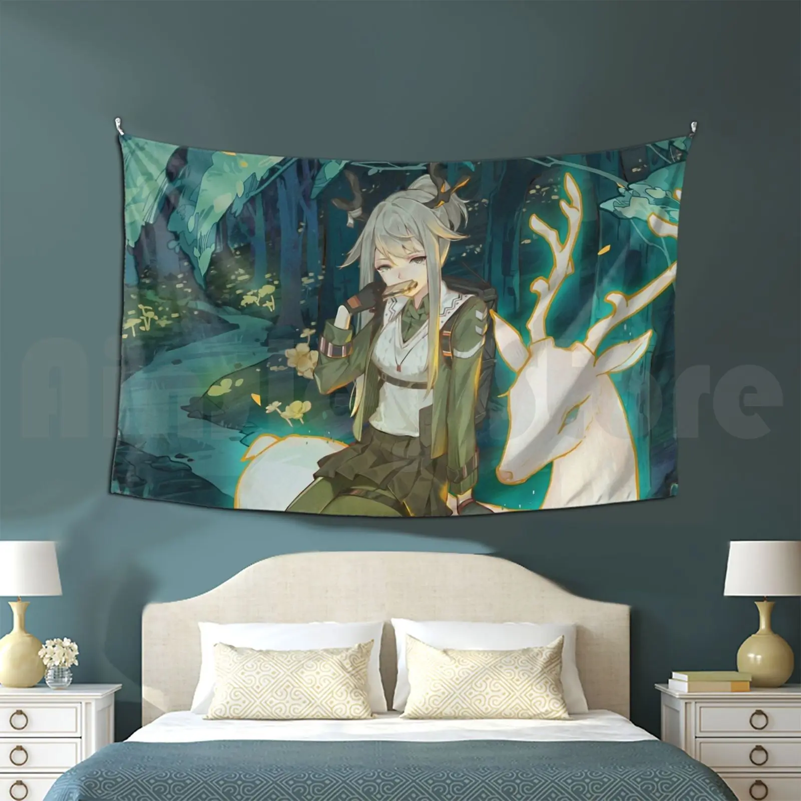 Firewatch Arknight Tapestry Living Room Bedroom Firewatch Arknights Video Game White Deer Guerrilla Asymmetric Sexy