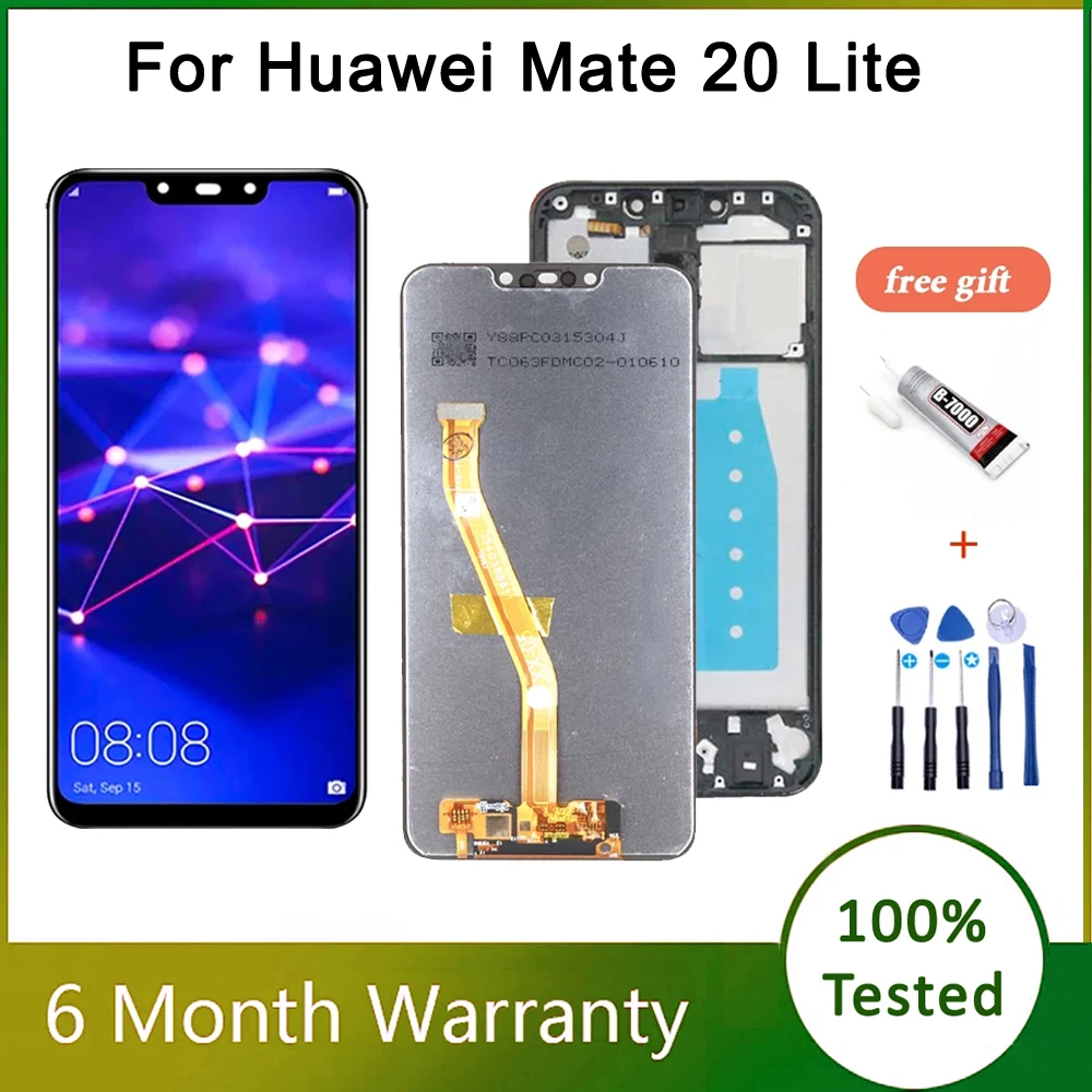 

Original 6.3" Display For Huawei Mate20 lite LCD Touch Screen Digitizer Assembly For Mate 20 Lite SNE LX1 LX2 LX3 LCD with Frame