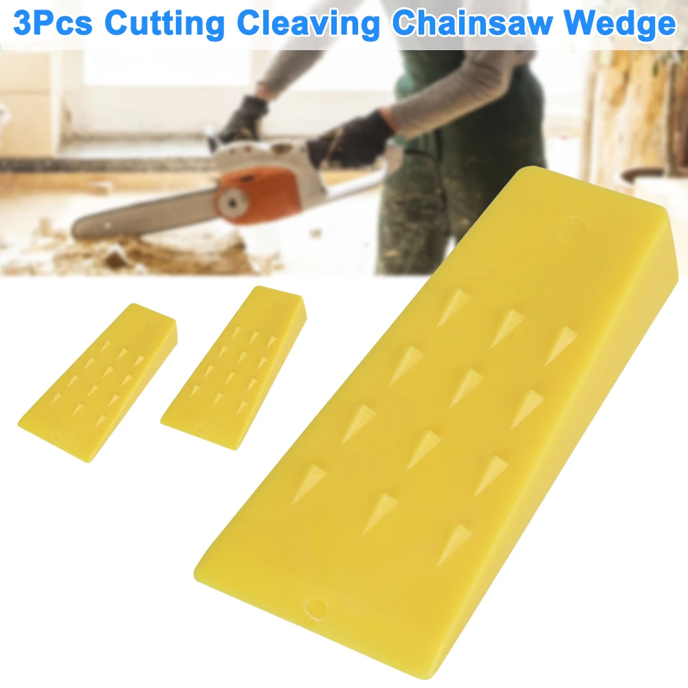 3Pcs Tree Felling 5Inch Wedges for Logging Falling Cutting Cleaving Chainsaw Accessories Durable Plastic Material Felling Wedges