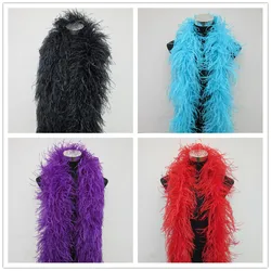 6 Layer Fluffy Ostrich Feather Boa 2 Meters Quality Feathers for Crafts Costumes Trim for Party Costume Shawl Available