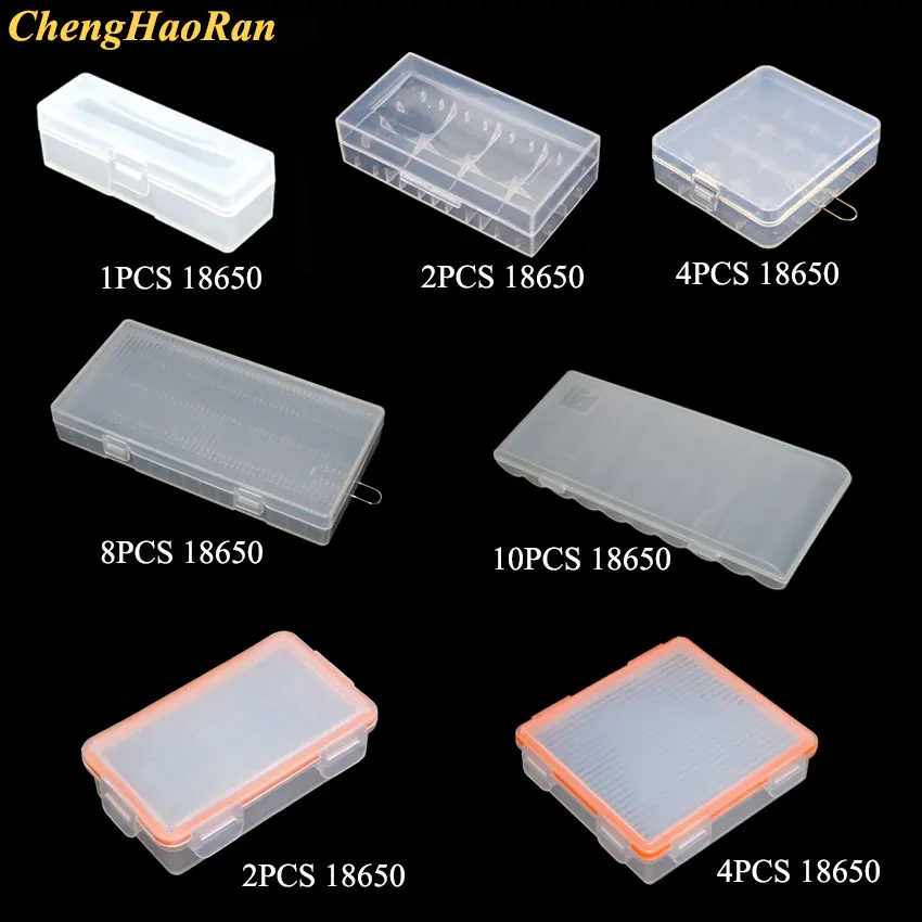 Hard Plastic 18650 Battery Storage Boxes Case Holder With Clip For 4x16340 1/2/4/8 18650 Rechargeable Battery Waterproof Cases