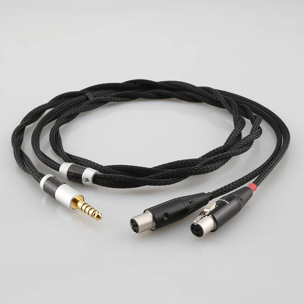 

4.4MM Balanced Silver Plated Earphone Headphone Upgrade Cable for Audeze LCD-3 LCD3 LCD-2 LCD2 LCD-4