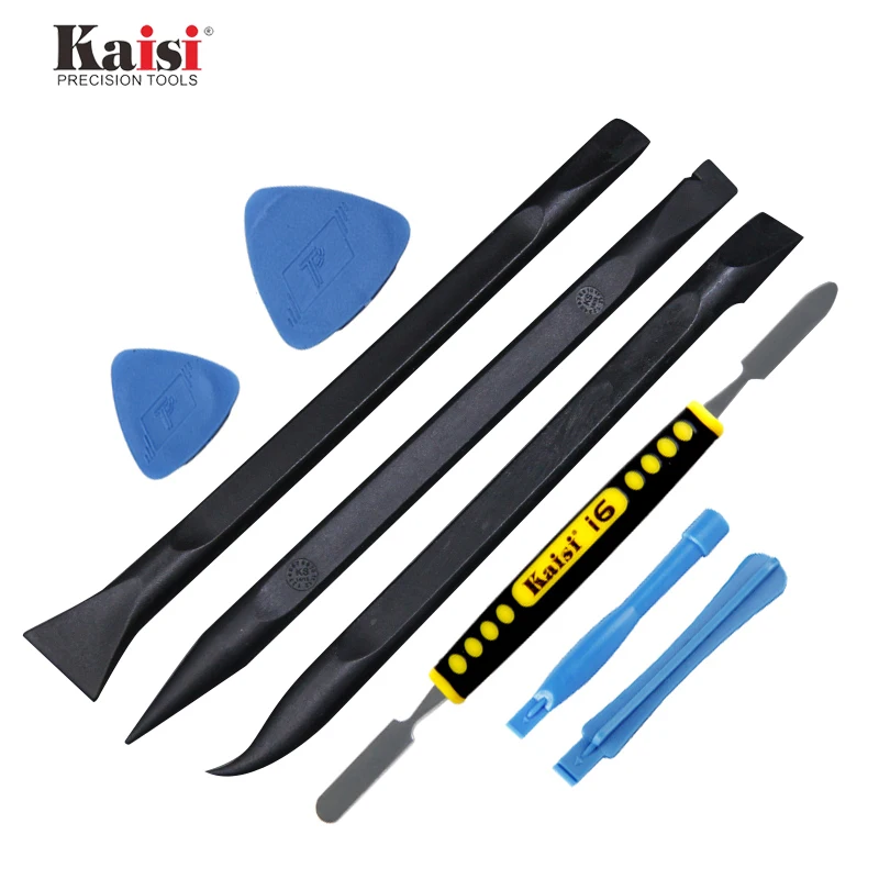 Kaisi 8in1 Phone Opening Tools Kit For iPhone Screen Tablet Replacement Shell Case Metal Crowbar Stainless Steel Teardown Tools