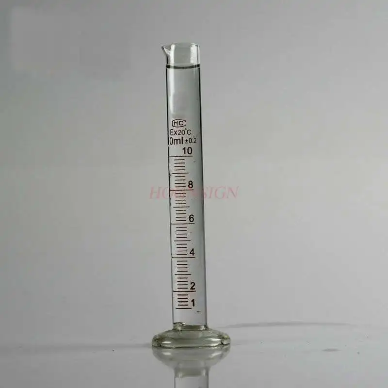 Glass measuring cylinder 10ml industrial testing measuring cylinder quality assurance chemical laboratory instrument