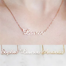 Collar personalizado con nombre de acero inoxidable, gargantilla de oro con letras personalizadas, colgante con placa de identificación, regalo, venta al por mayor, nuevo