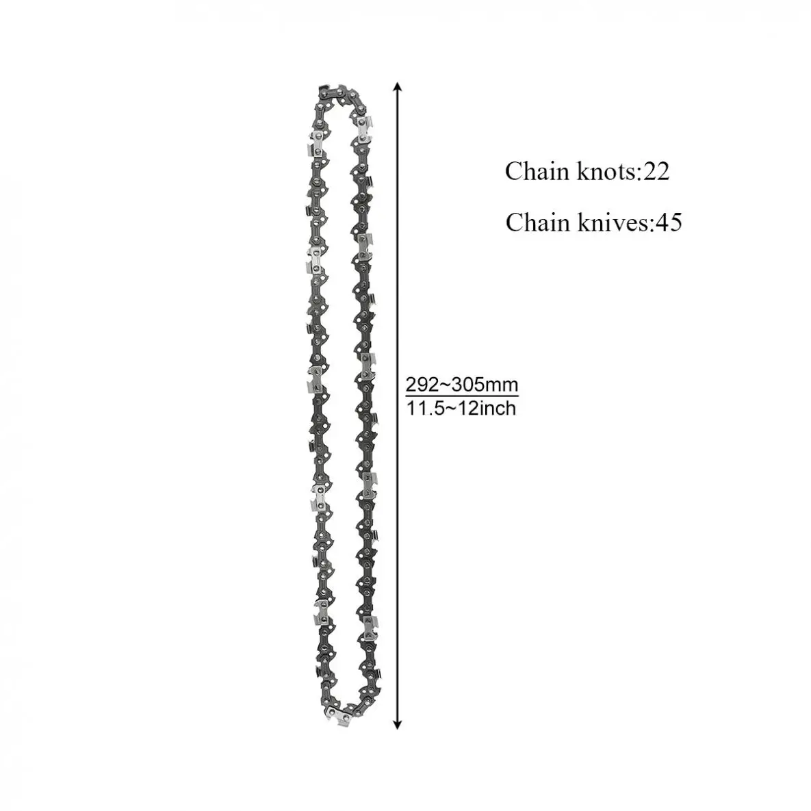 12 Inch Chainsaw Chain 3/8 Pitch Saw Chain 45 Drive Link Electric Chainsaw Parts Chainsaw Blades For Guide Plate Angle Grinder