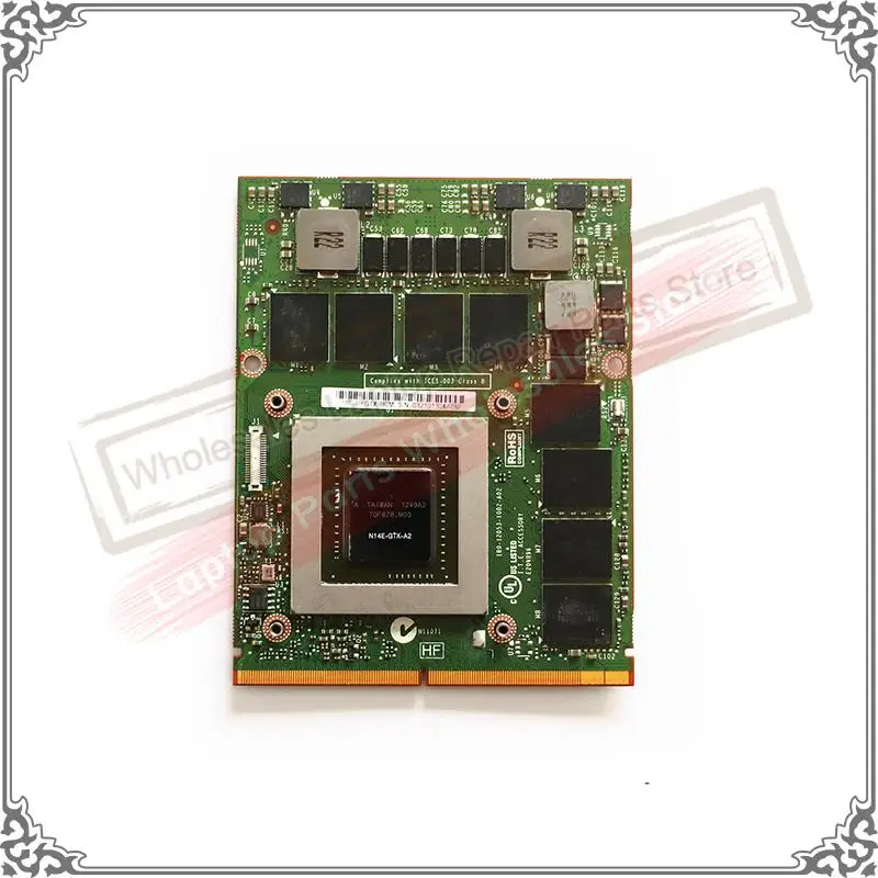 GTX780 GTX780M 4G N14E-GTX-A2 Video Card 4GB For DELL P18E M15X M18X M6700 M6800 For HP 8770W Display Graphic Card Tested OK