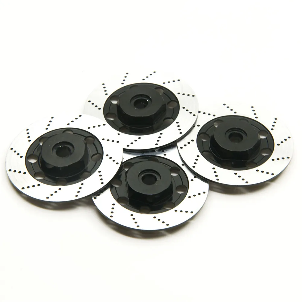 AXSPEED 4PCS Aluminum Alloy Brake Disc Wheel Rim Box Hex Adapter for 1/10 Sakura D4 AWD RWD Drift Racing Parts