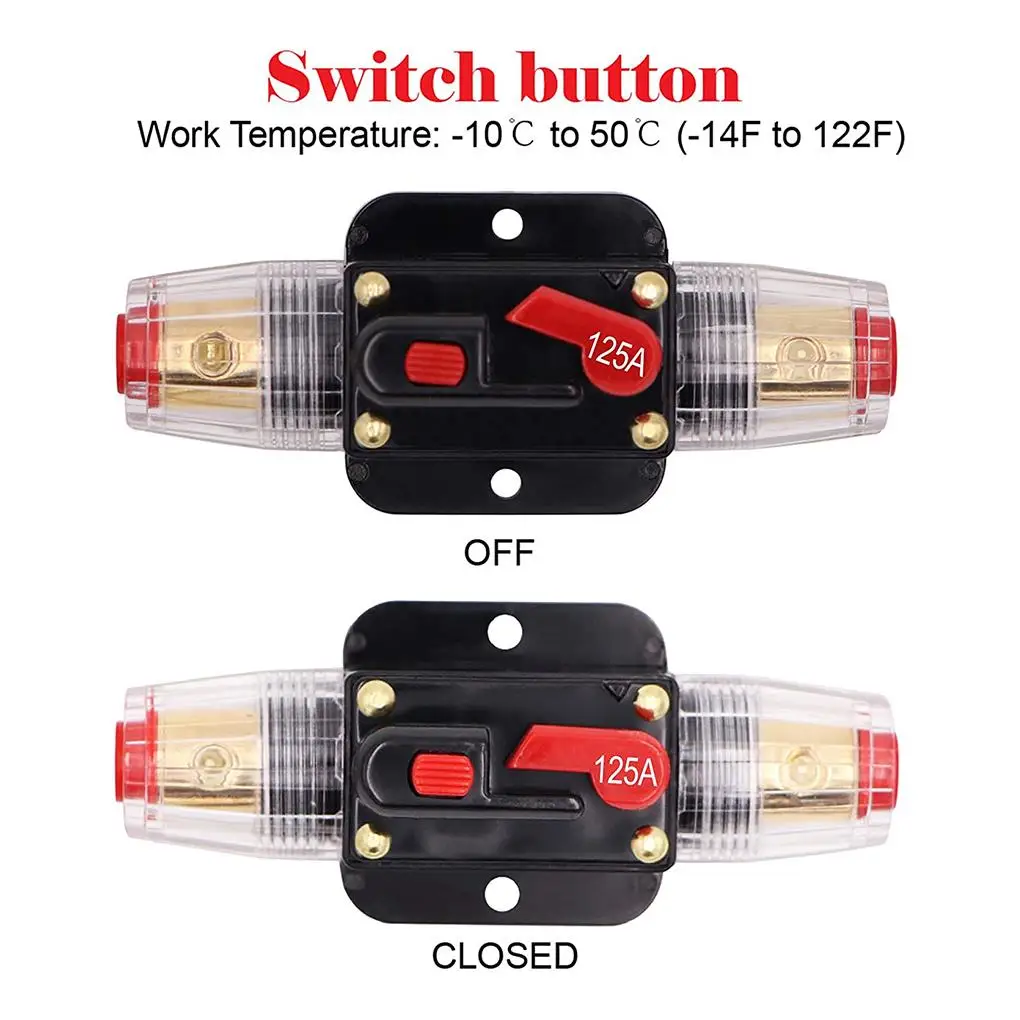 Car Circuit Breaker Switch Support with Manual Reset Boat RV 12V 24V