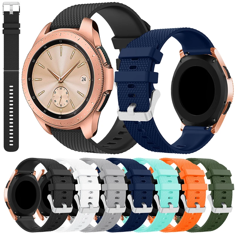 Silicone Strap For Samsung Galaxy Watch 42mm 20mm Watchband Smartwatch Replacement Textures Sport Bracelet Wristband Accessories