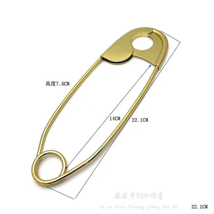 Handmade DIY Luggage Hardware Accessories 22cm Large Pin Portable Retro Handmade Bag Gilt Large Handbag Handle