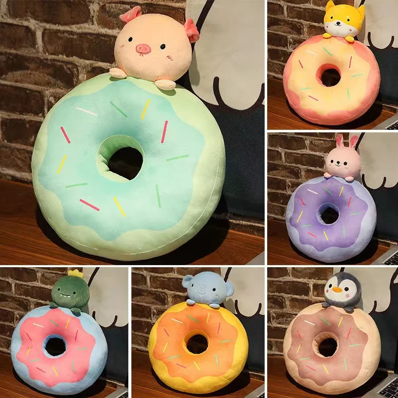 

Creative Simulation Doughnut Plush Pillow Cushion Doughnut For Office Sedentary Home Bedroom Decoration Girl Gift