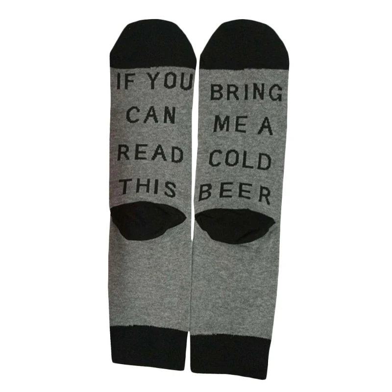 Funny Saying Crew Socks If You Can Read This Bring Me Beer Letters Hosiery Gifts