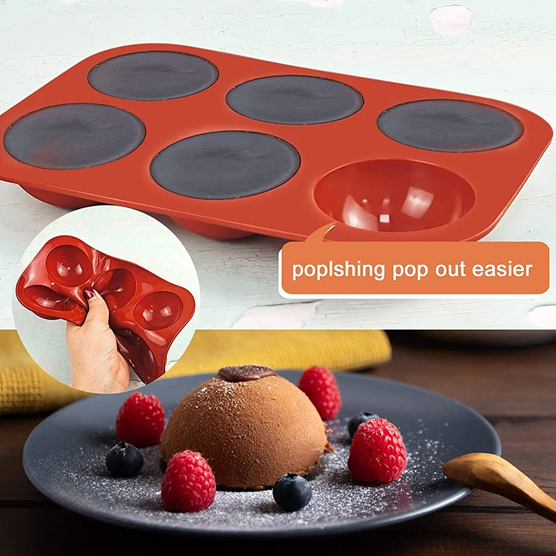 Half Ball Baking Mould Semi Sphere Silicone Mold  For Making Hot Chocolate Cocoa Bomb Cake Jelly Dome Mousse Kitchen Accessories