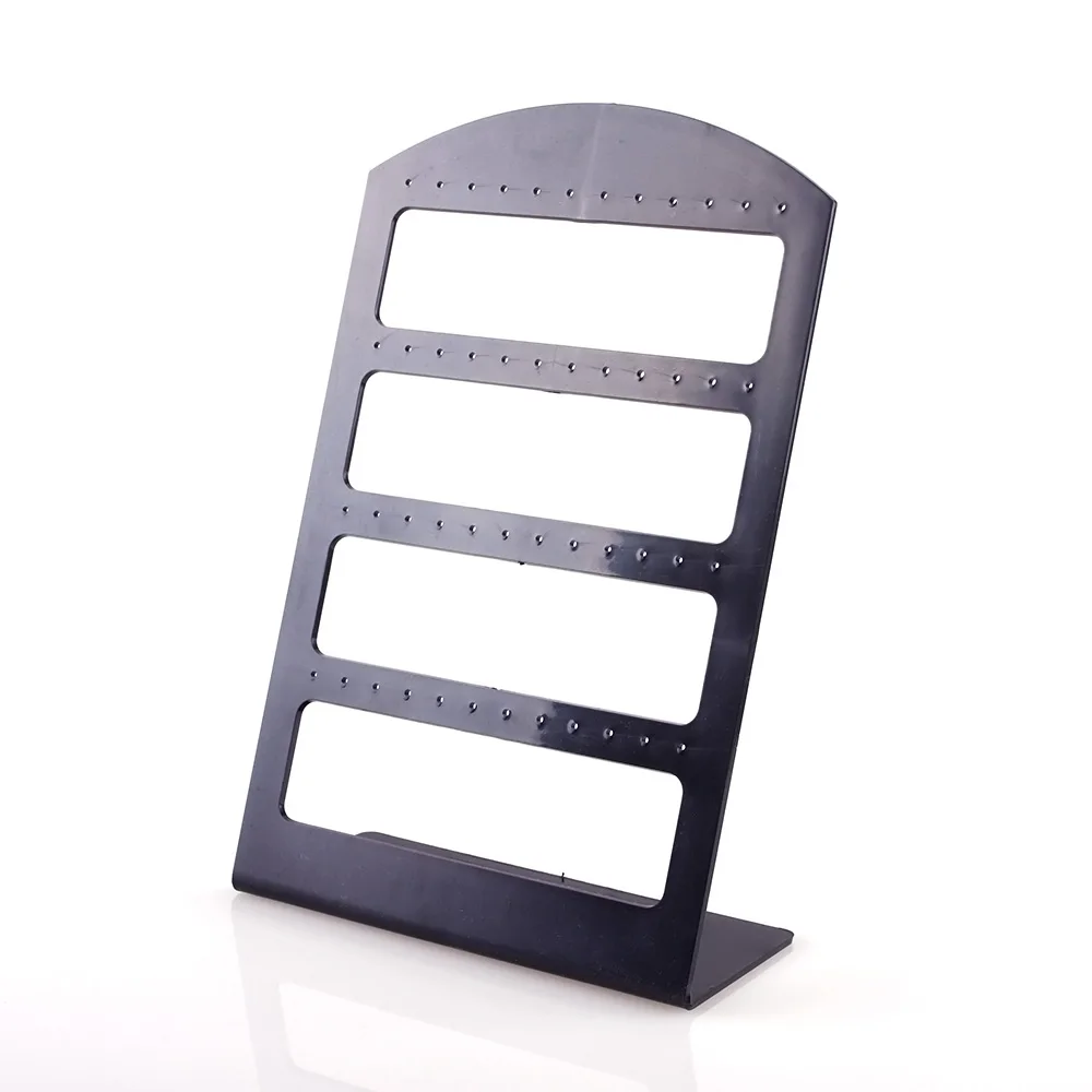 48 Holes Jewelry Organizer Stand Black Plastic Earring Holder Pesentoir Fashion Earrings Display Rack Etagere Jewelry Display