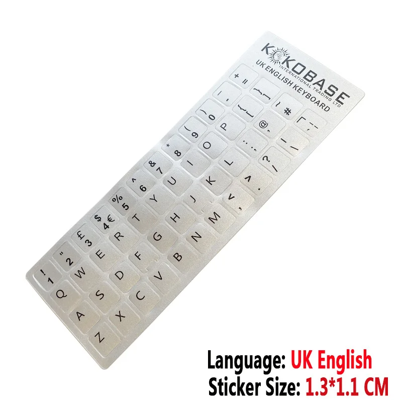 SR UK British English Language Standard Waterproof Keyboard Cover Stickers Button Letters Computer Laptop Skins Accessories