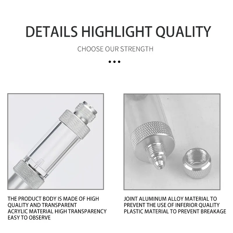3 Stück Aquarium CO2-Blasenzähler aus Aluminiumlegierung, Visueller Blasenzähler, CO2-Regler für Fischbecken, Generator-Zubehör – Detail 4