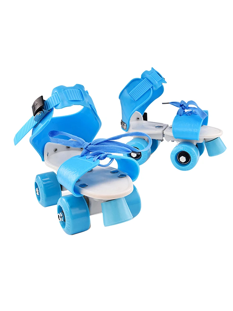 Inline Skates Double Row Roller Skates Adjustable Size Children Roller Skates 4 Wheels Skating Shoes Sliding Skates