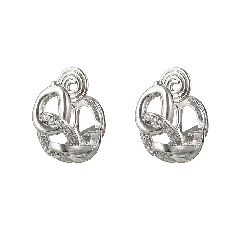 Fashion Simple Chain Mosquito Coil Ear Clip Without Pierced Ear Jewelry Hip Hop Wild Ear Studs Female