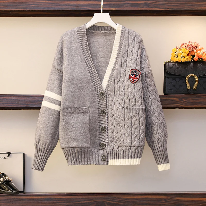 Women Knitted Cardigan Spring Autumn Long Sleeve Kardigan Fashion Outwear Sweater Casual Loose Cardigans Chic