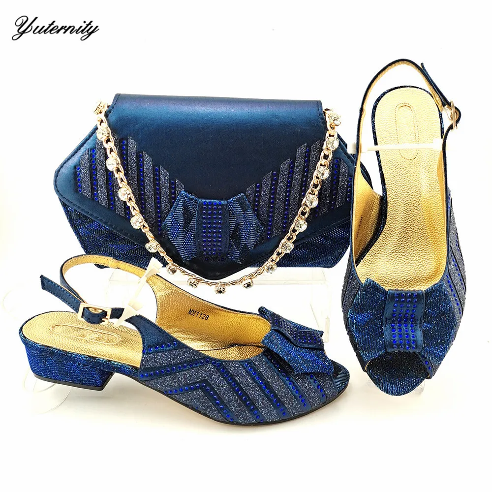 

African Fashion Women Shoes And Bag Set For Party Italian Shoes With Matching Bag New Design Ladies Pumps Shoes And Bag Set