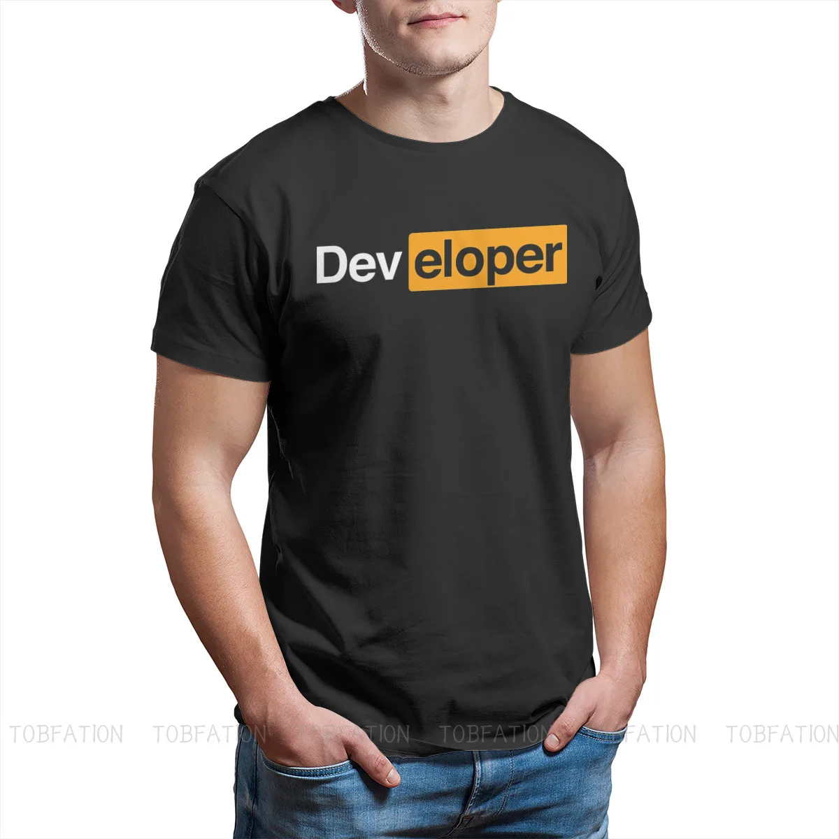 Developer TShirt For Men Software Developer IT Programmer Geek Clothing Novelty T Shirt Comfortable Printed Loose