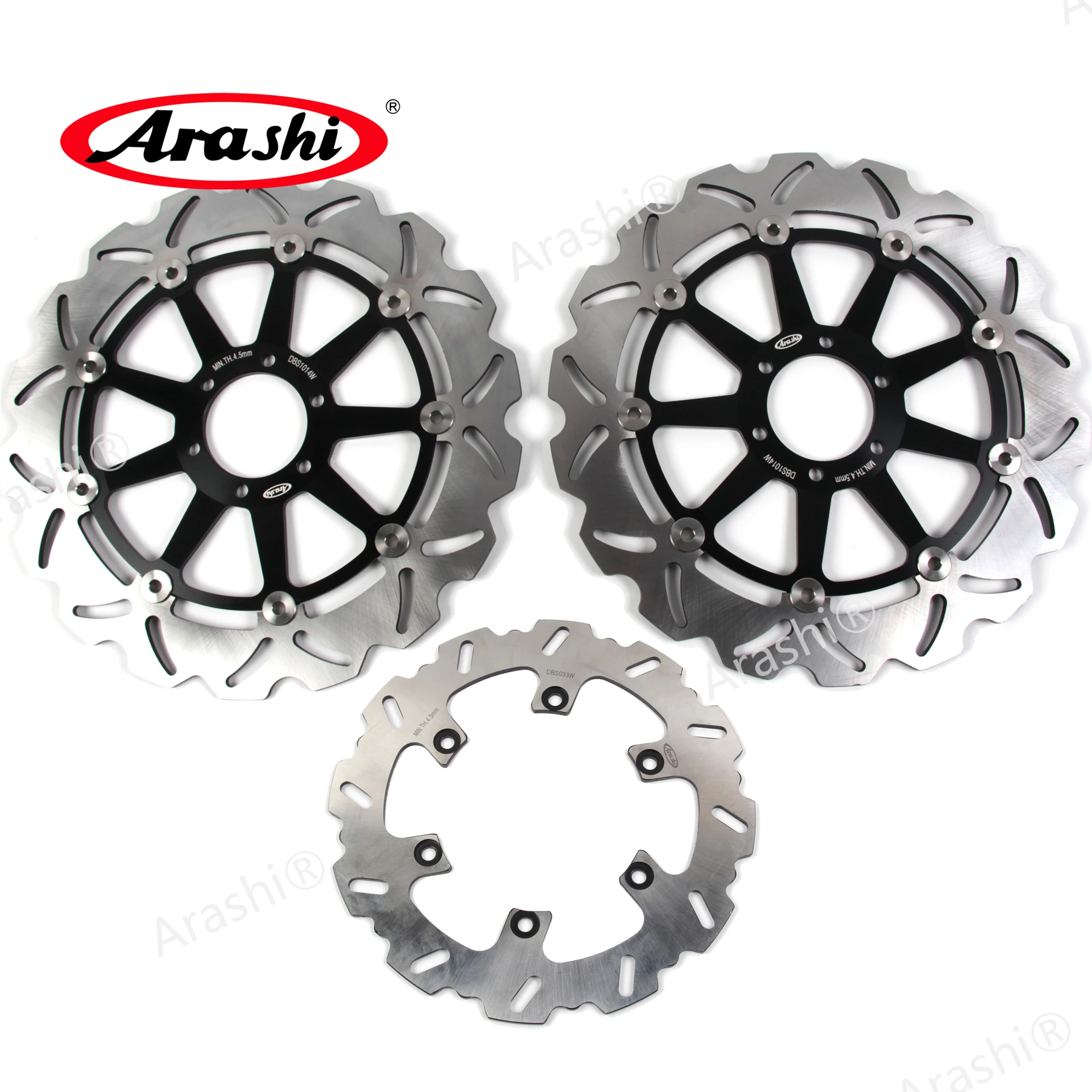 Arashi 1 Set For YAMAHA XJR 1200 1995 1996 1997 Front Rear Brake Disc Brake Rotor CNC Motorcycle Full Floating Discs XJR1200