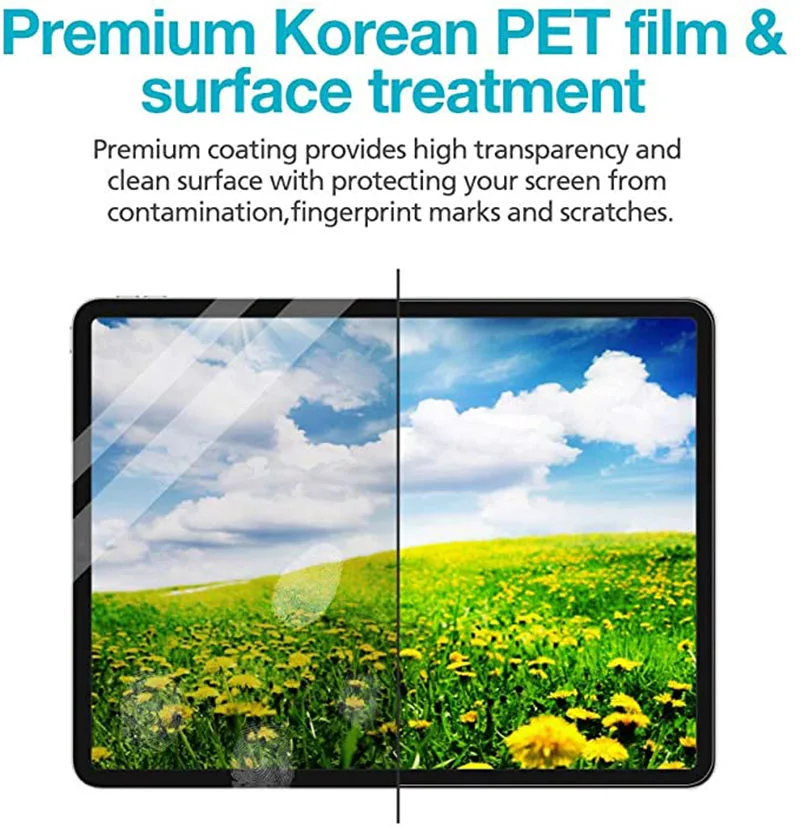 2.5D Full Cover 9H Screen Protector Protective Film For Samsung Galaxy Tab S7 FE Plus S6 lite S5E S4 Tablet Pet Film HD