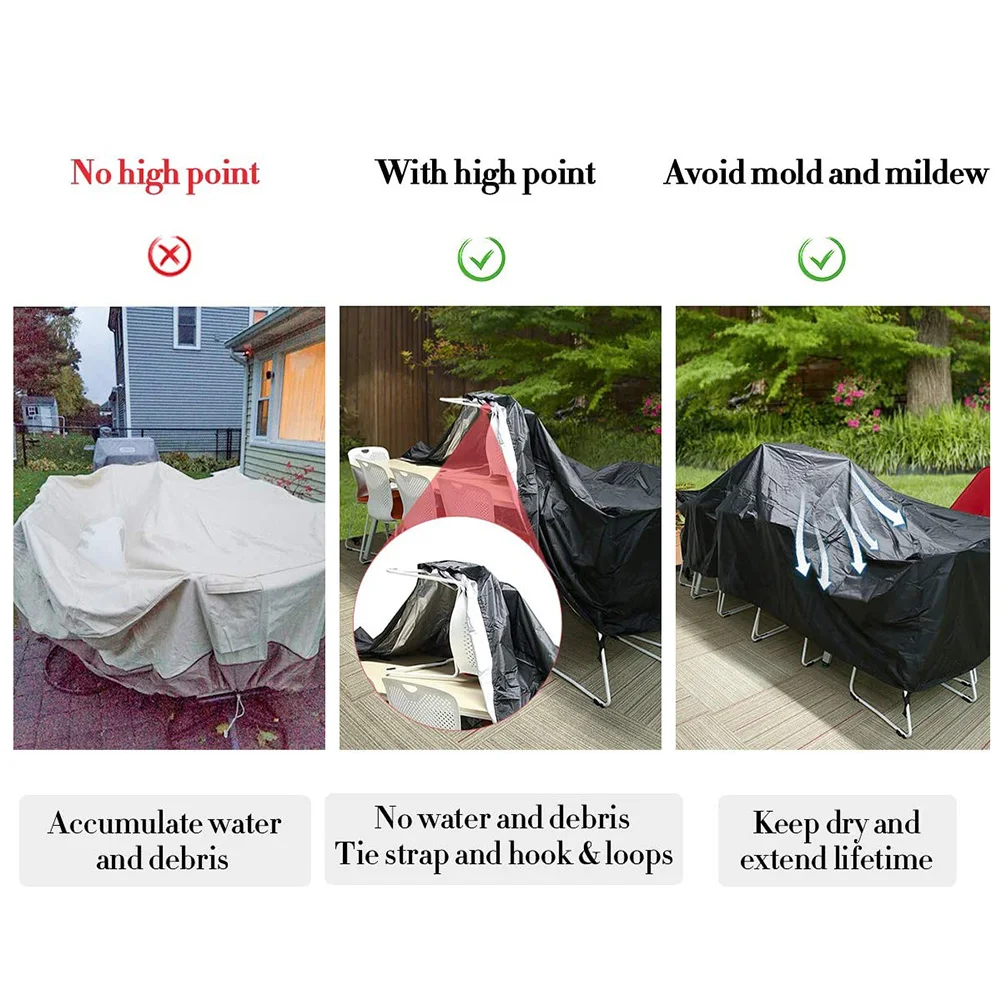 Small Sizes Outdoor Garden Furniture Covers Waterproof Gray Black S Rain Snow Chair Cover for Sofa Table Chair Patio Dust Proof