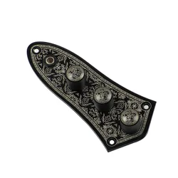 Pre-wired Switch Control Plate with Black Patterns for Fender Jazz Bass Electric Guitar Part Guitar Accessories Dropshipping