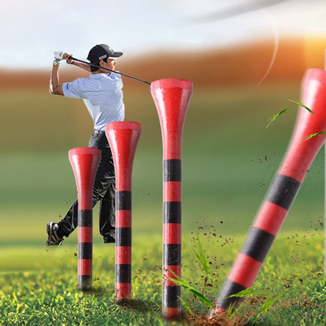 100 sztuk/paczka profesjonalne bambusowe koszulki golfowe 5x mocne niż drewniana koszulka czerwona biała koszulka do gry treningowej dla żelazek kierowców Hybrydy