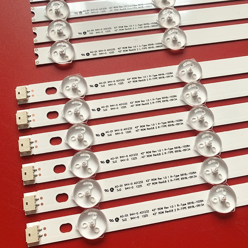 12 PCS/set LED backlight strip for 42LM340T 42LM3700 42LS3400 42LM3400 6916L-0882A 0913A 6916L-1028A 1029A LC420DUN SE R2